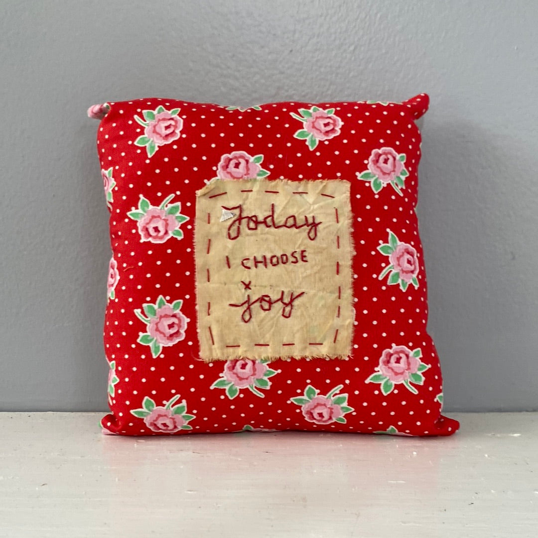 Scraps-Small Embroidered Pillows (Gina B’s)